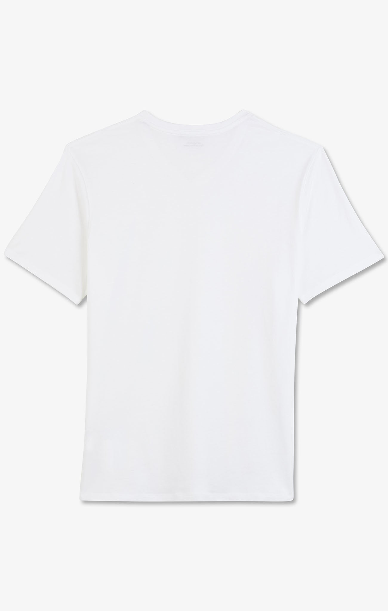 T-shirt blanc col rond à manches courtes