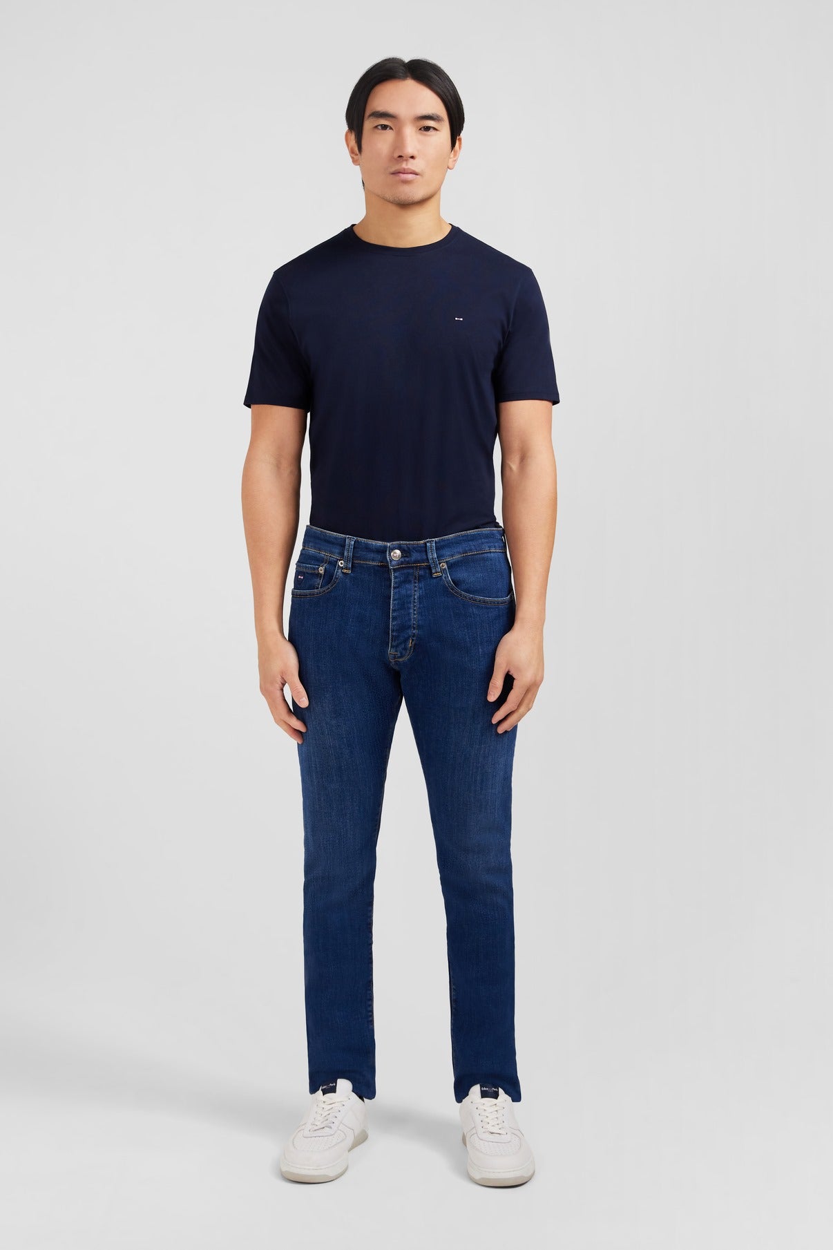 Jean bleu en coton stretch