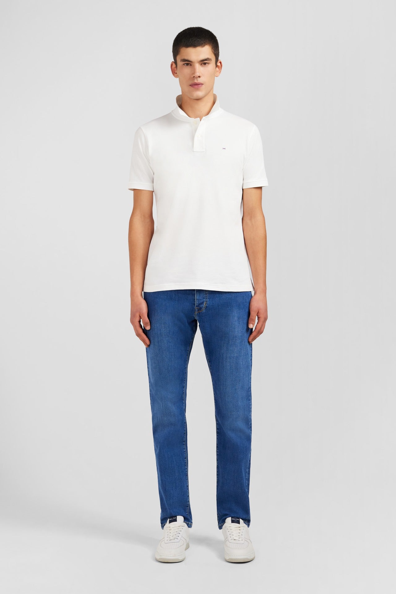 Jean bleu en coton stretch