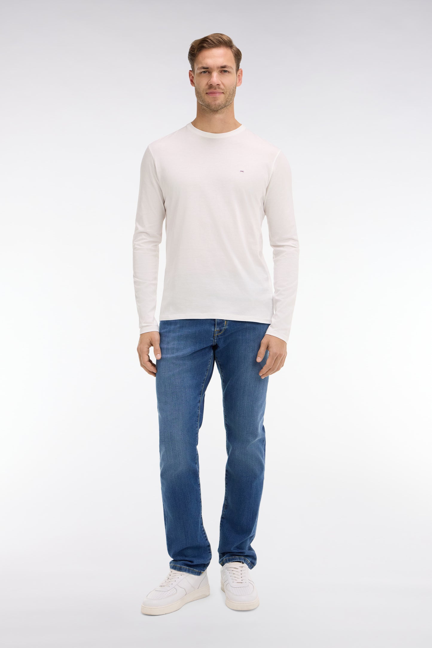 Blue jeans in stretch cotton