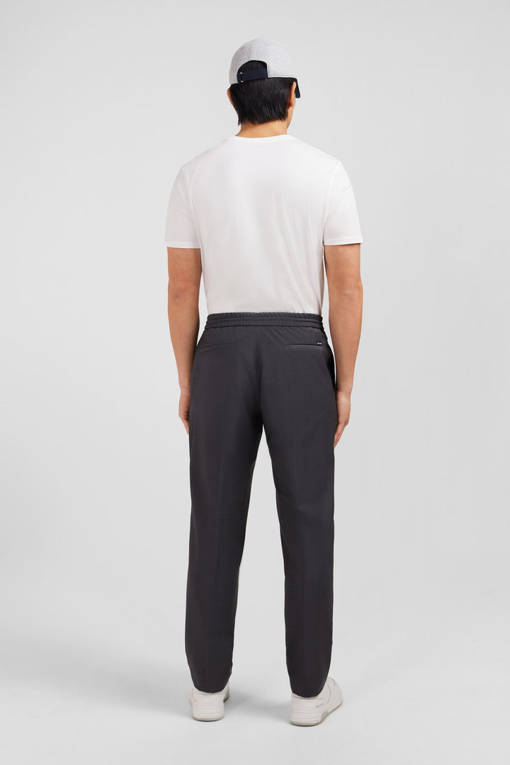 Pantalon taille élastiquée gris