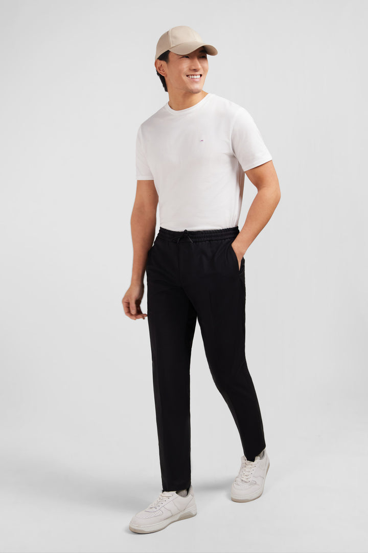 Pantalon taille élastiquée noir