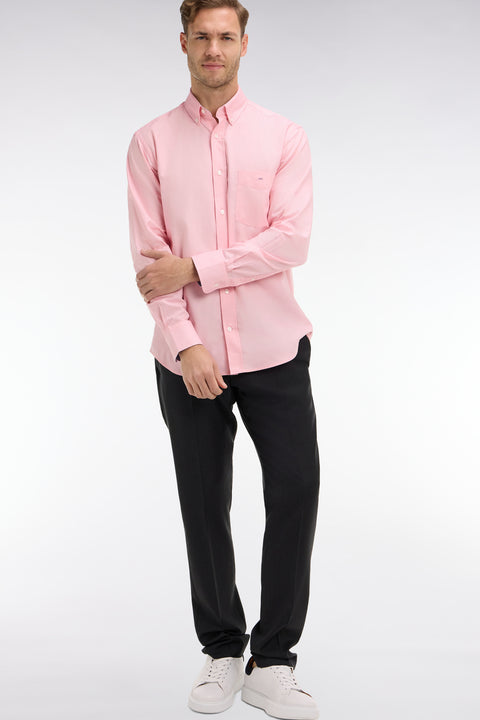 Pantalon slim gris foncé en laine à plis cassés - Image 1