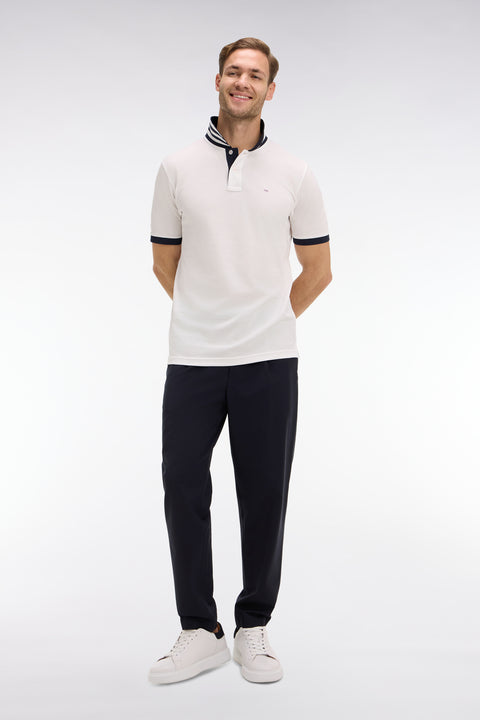 Pantalon taille élastiquée bleu marine - Image 3