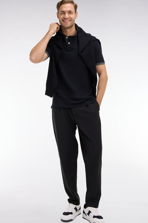 Pantalon taille élastiquée noir - Image 1