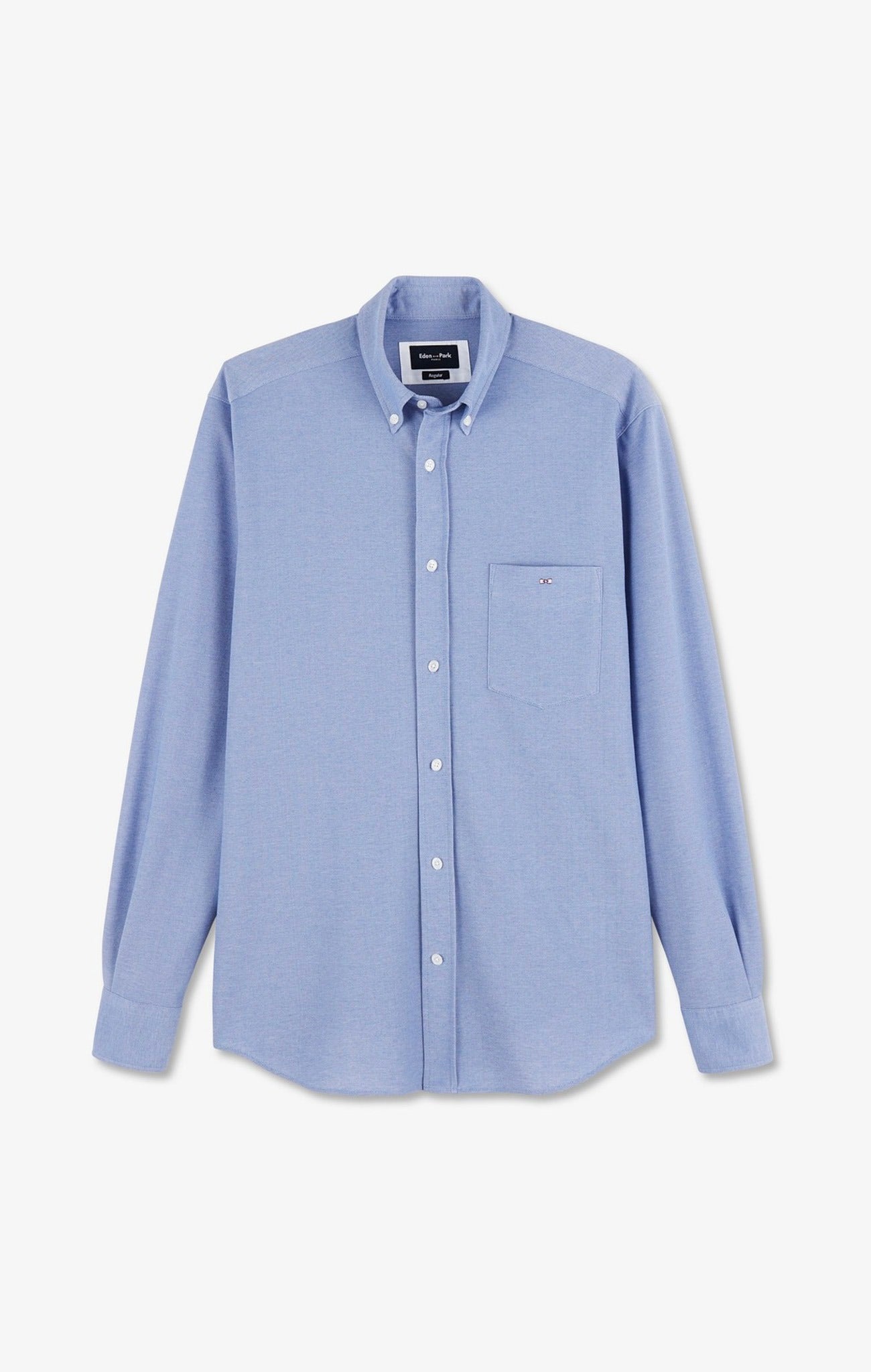 Chemise en coton pinpoint bleu