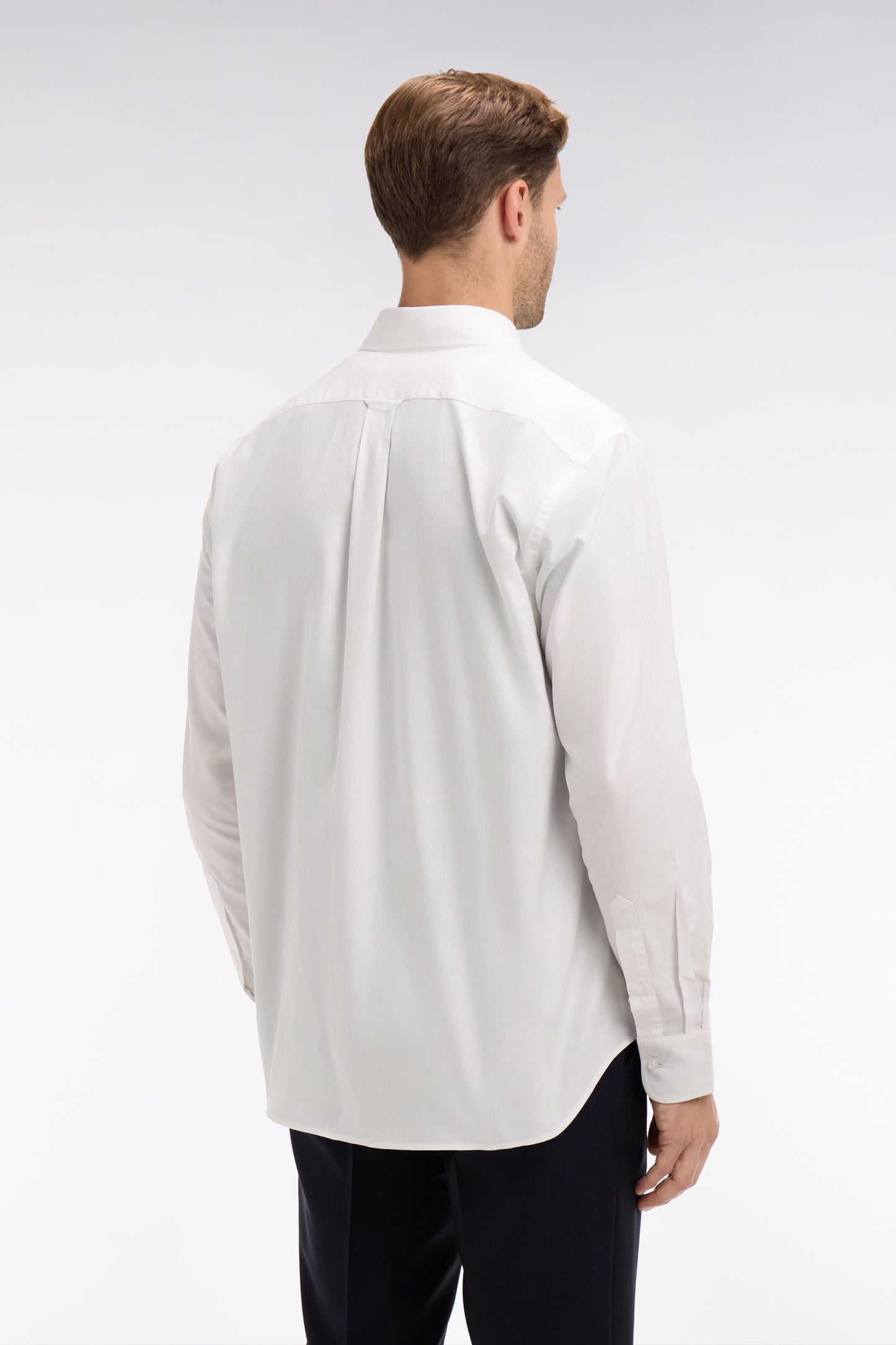 Chemise blanche unie en coton