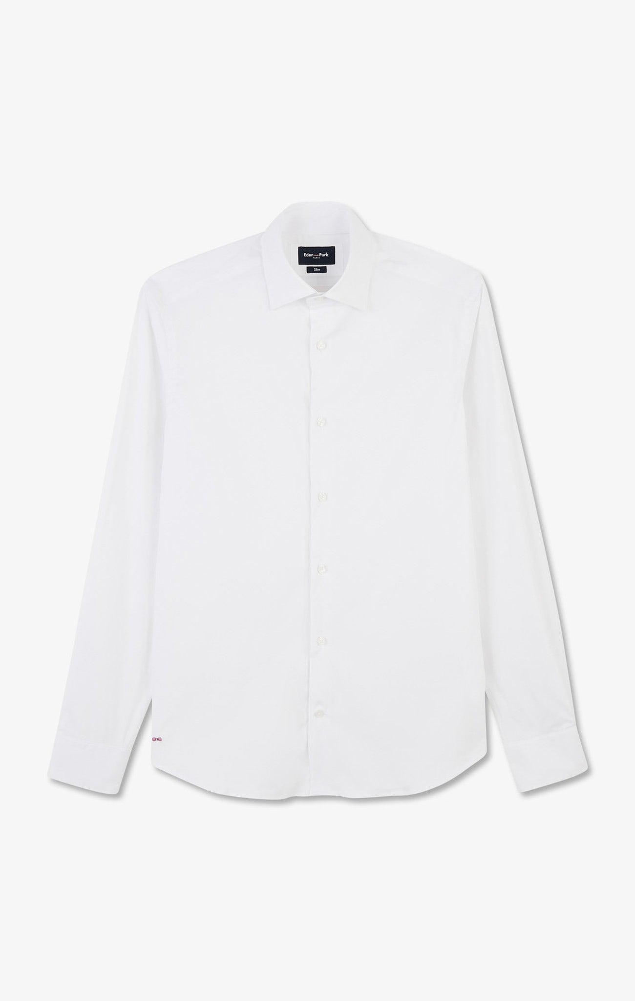 Chemise blanche slim en popeline stretch