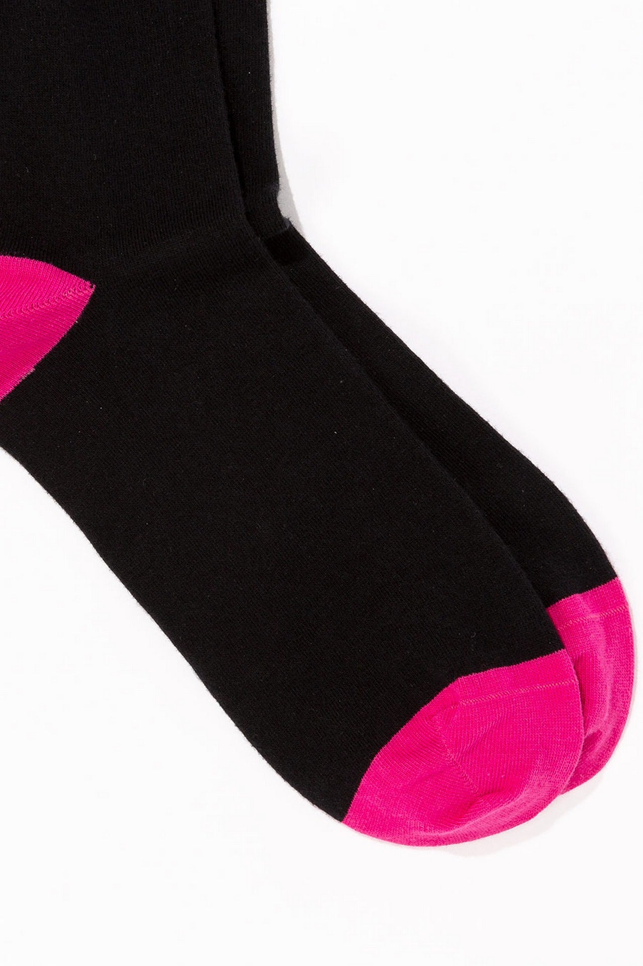 Chaussettes montantes noires color-block