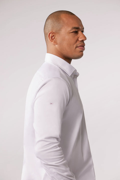 Chemise en coton stretch blanche Eden Park x Racing 92 - Image 2