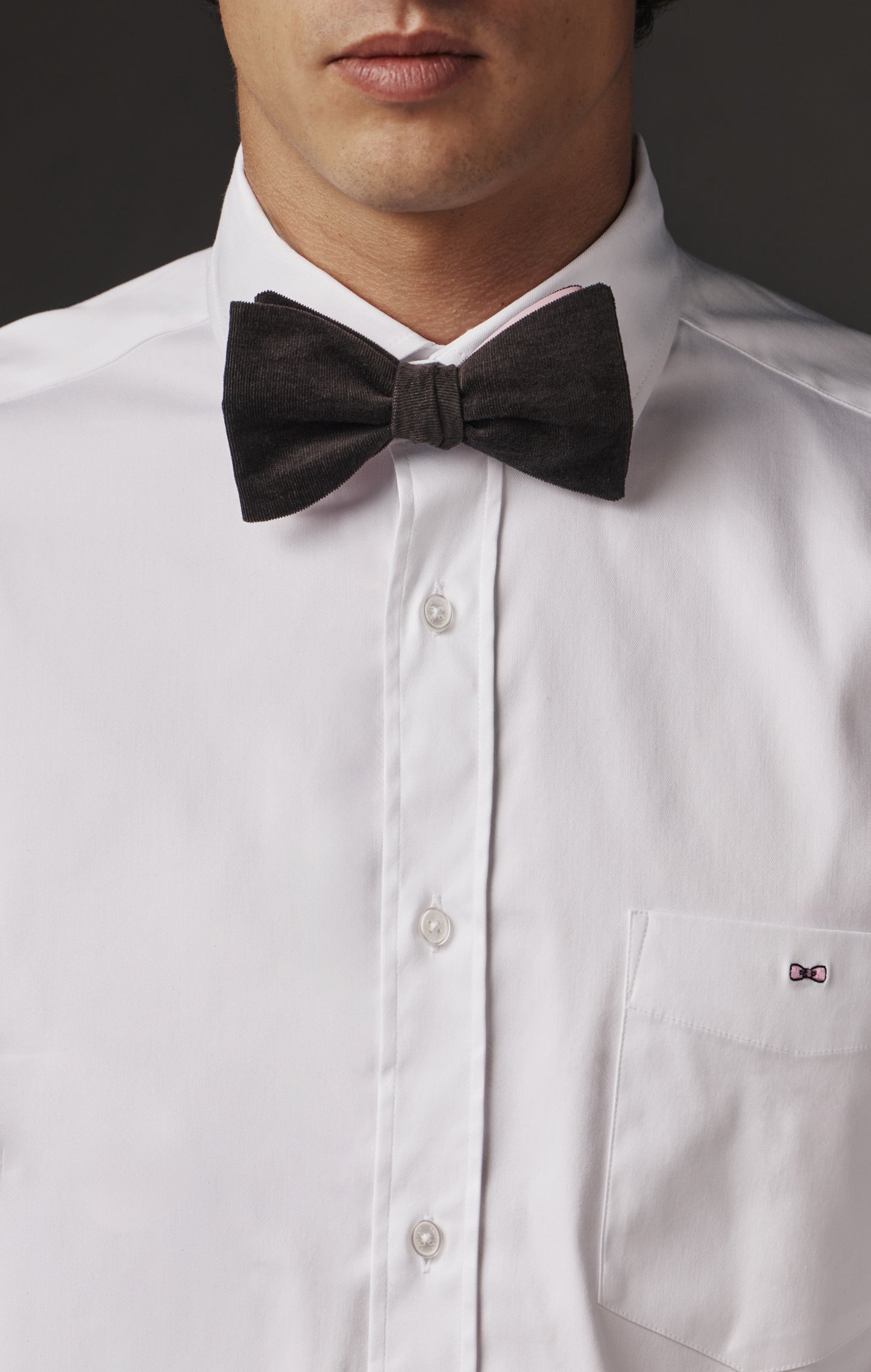 Nœud papillon en velours marron upcyclé Pap'Atelier