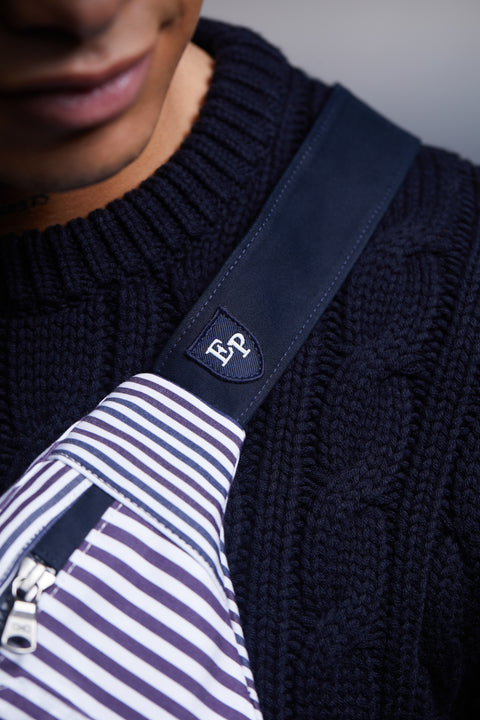 Sac banane rayé upcyclé Pap'Atelier - Image 2