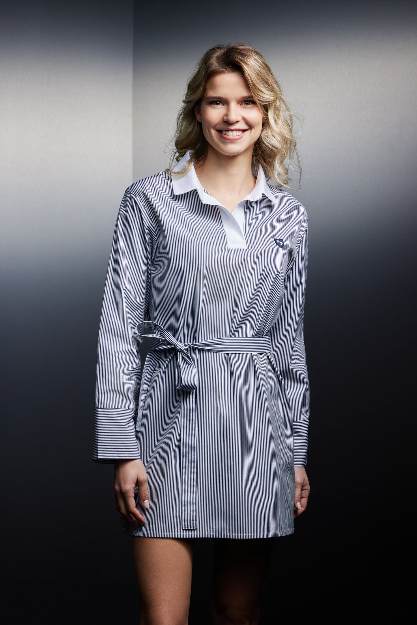 Upcycled striped swimsuit dress Pap'Atelier