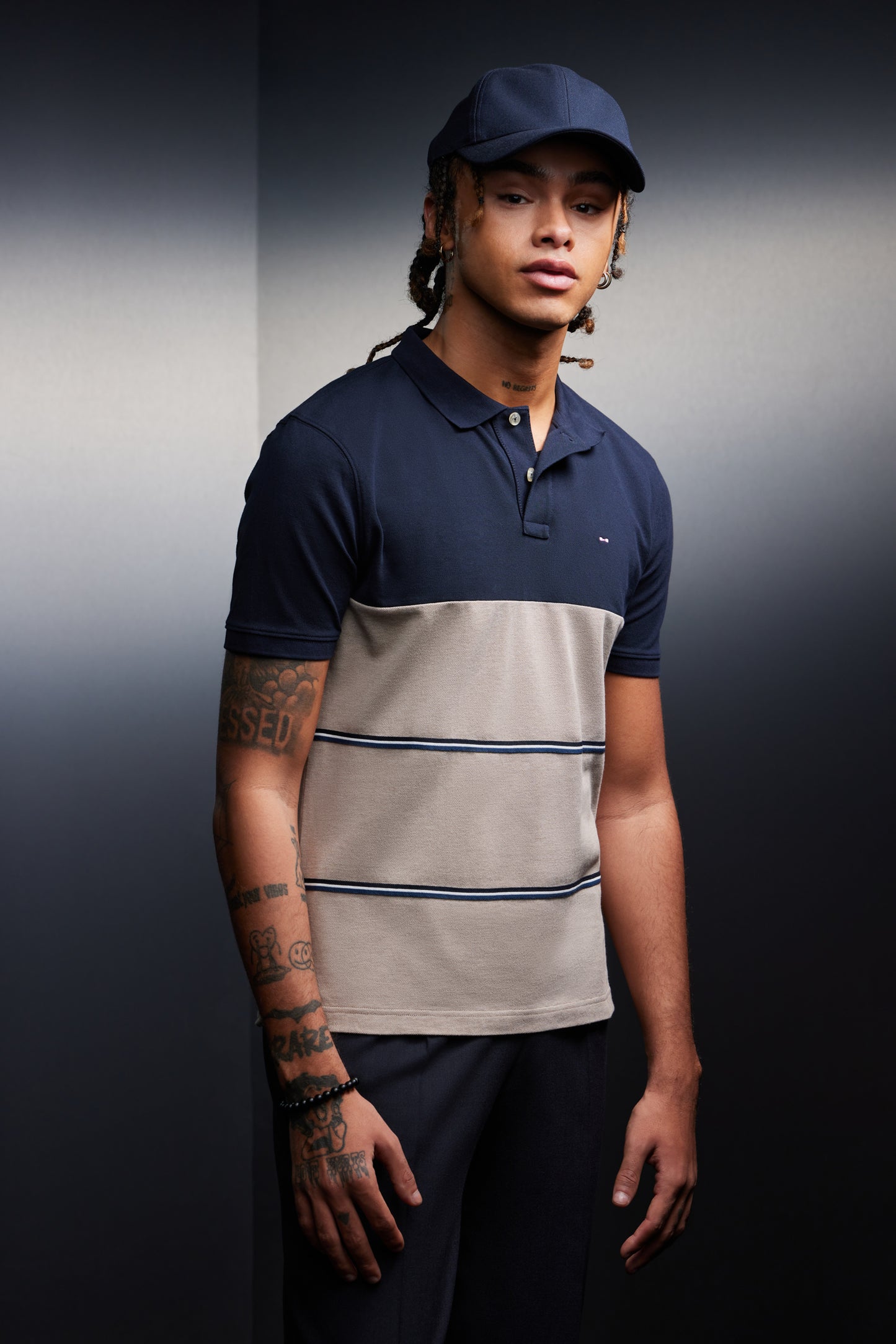 Maillot en coton bicolore coupé cousu upcyclé Pap'Atelier