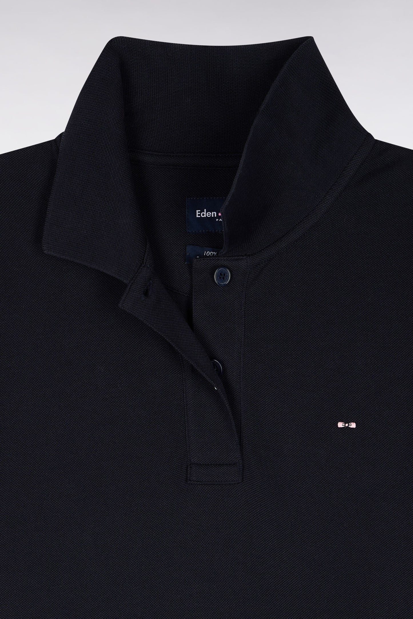 Polo manches courtes en coton marine coupe oversized