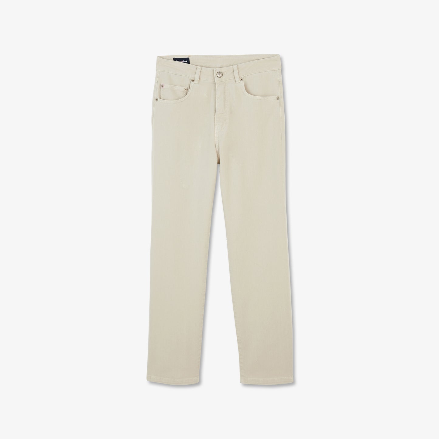 Pantalon écru en denim coupe 7/8ème