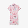 Short-sleeved dress with Hawaii print