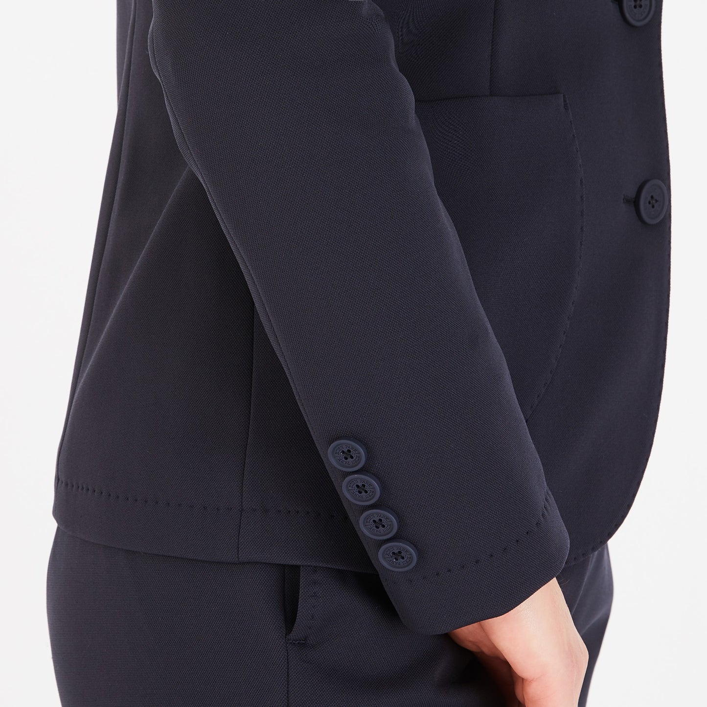 Navy 2-piece suit in polyester