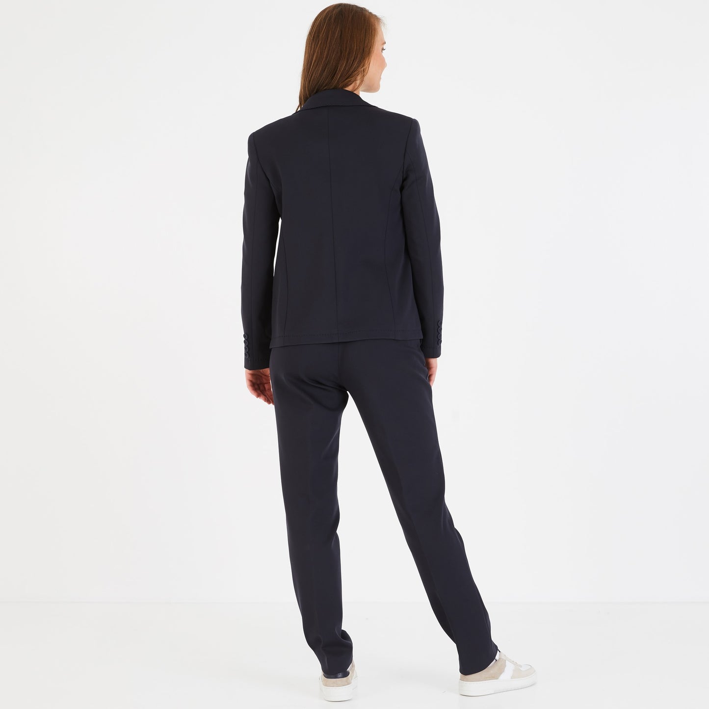 Navy 2-piece suit in polyester