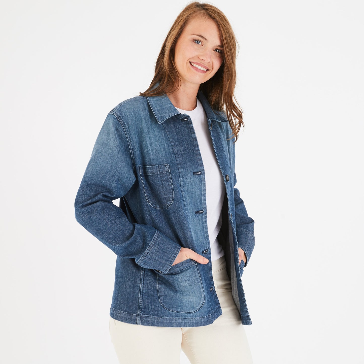 Blue cotton overshirt