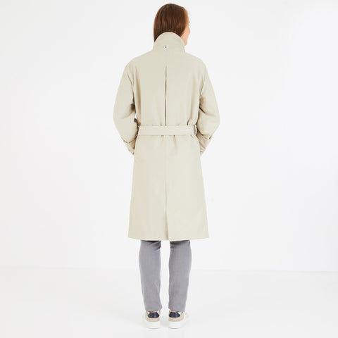 Imperméable beige avec ceinture - Image 3
