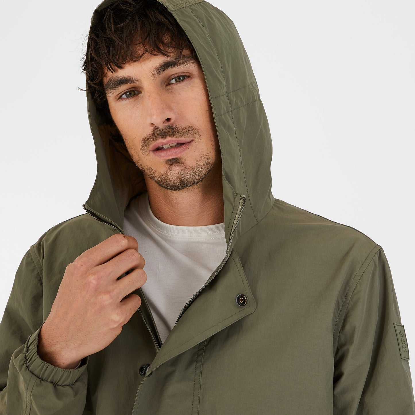 Parka mi-longue kaki
