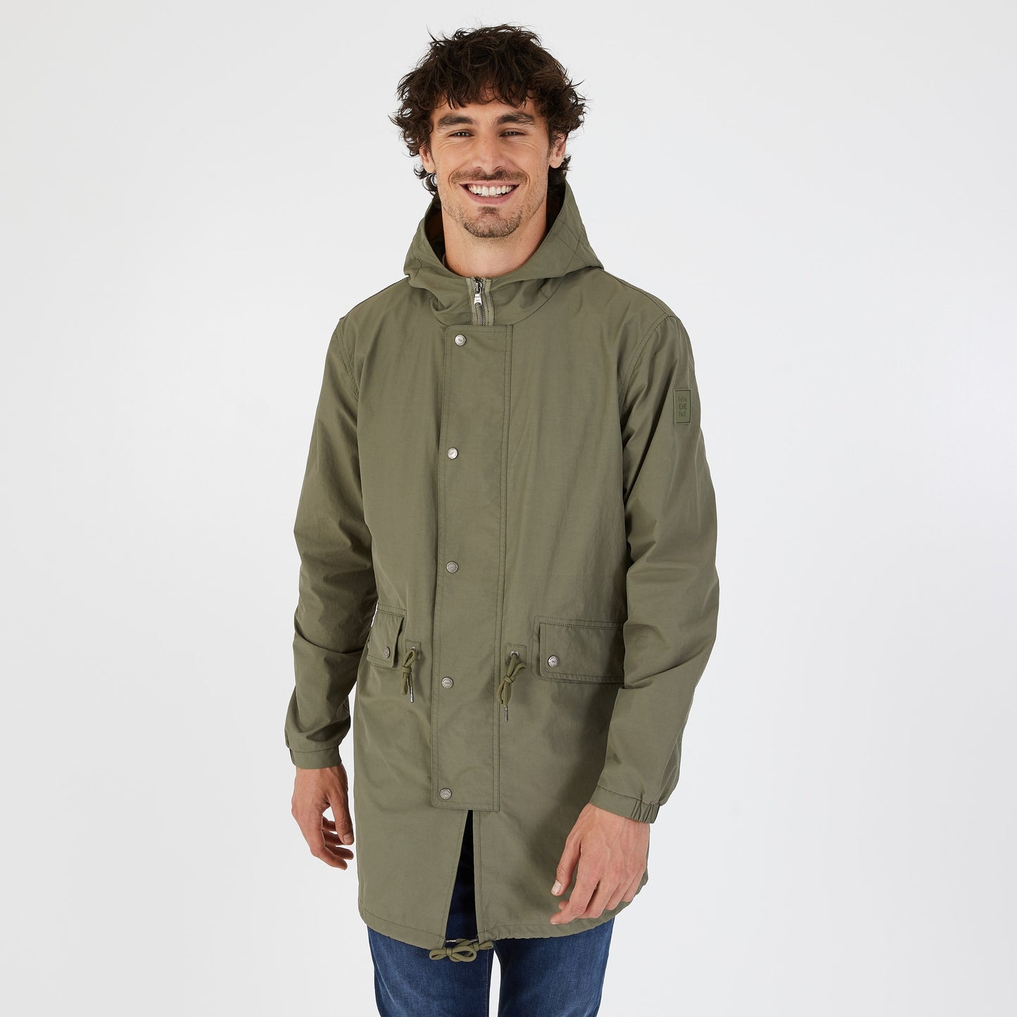 Parka mi-longue kaki