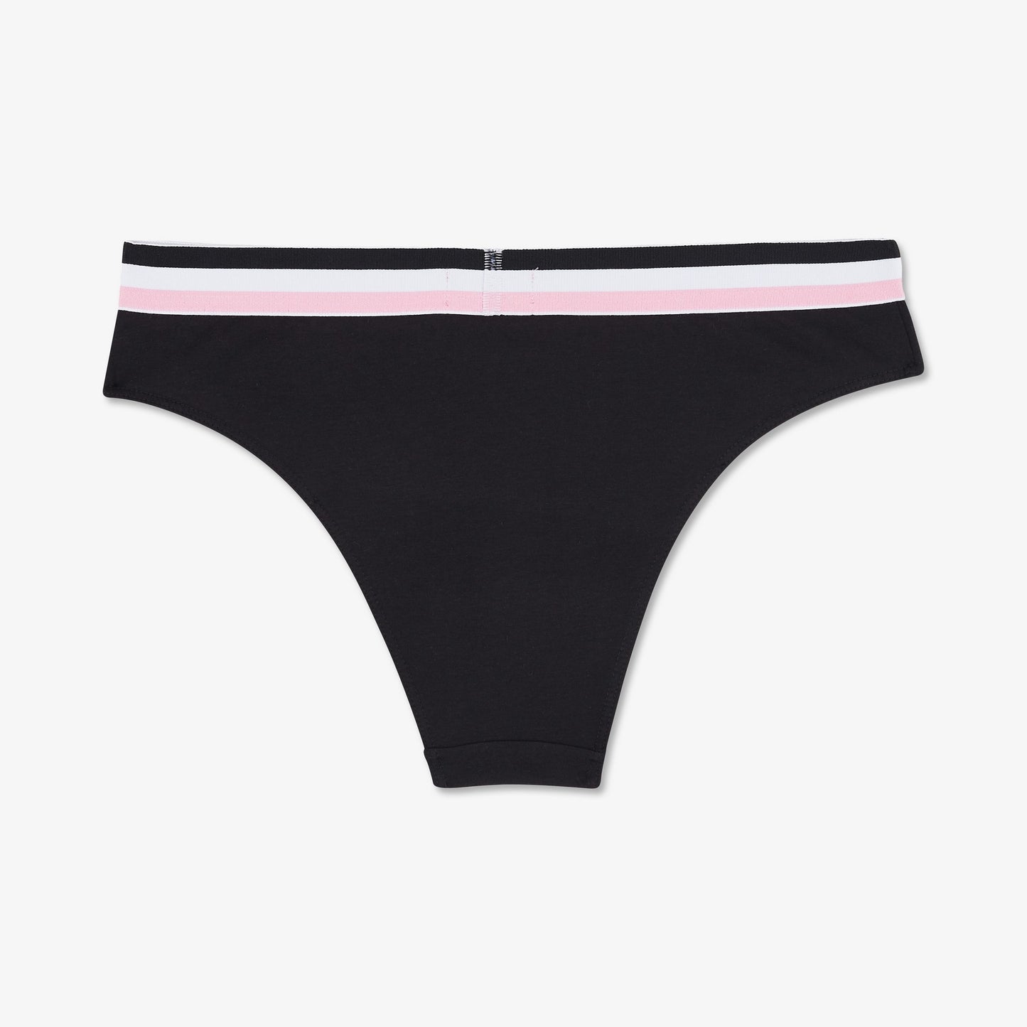 Culotte échancrée bleu foncé à bande contrastée