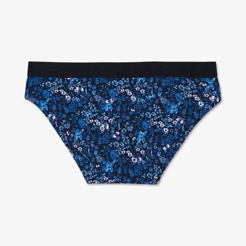 Culotte imprimé fleuri bleu foncé - Image 2