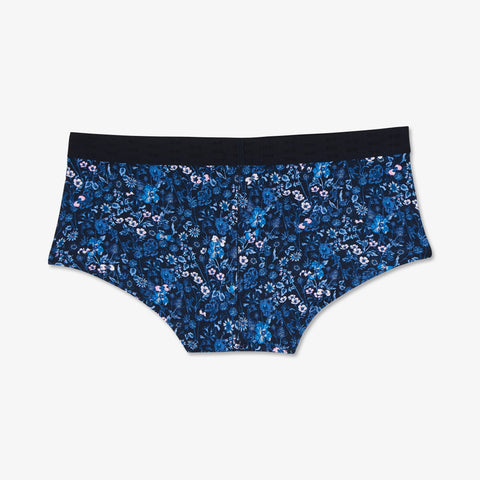 Shorty imprimé fleuri bleu foncé - Image 2