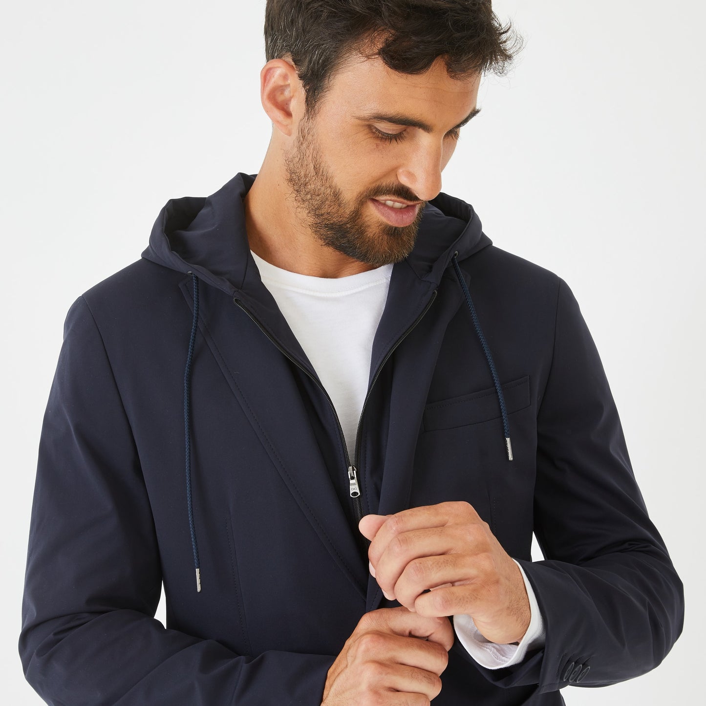 Blazer bleu foncé avec parmenture sweat amovible
