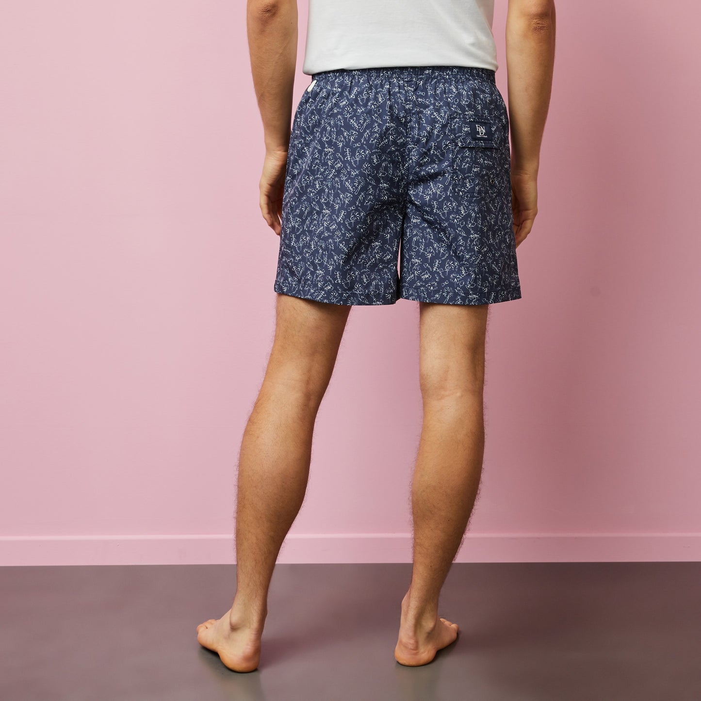 Short de bain imprimé exclusif feuilles