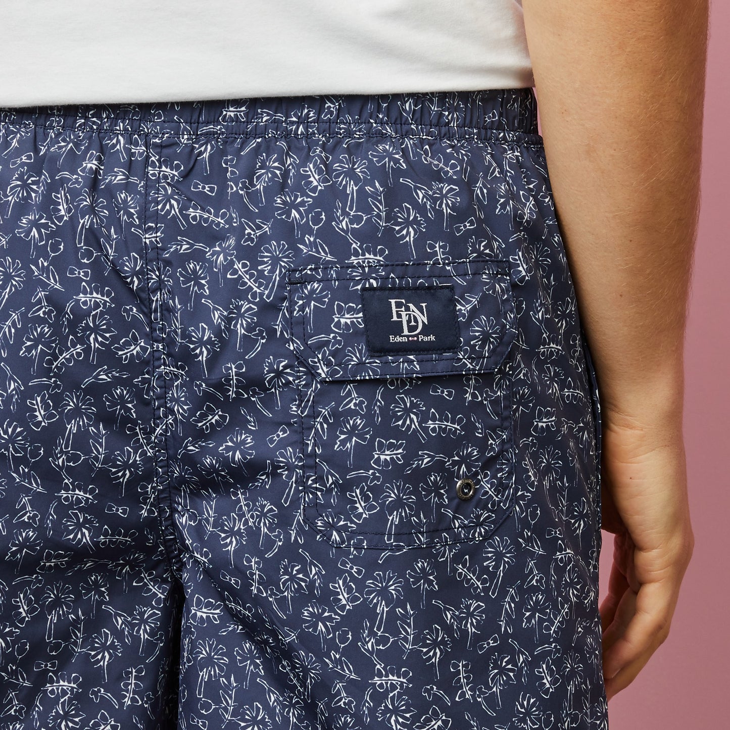 Short de bain imprimé exclusif feuilles