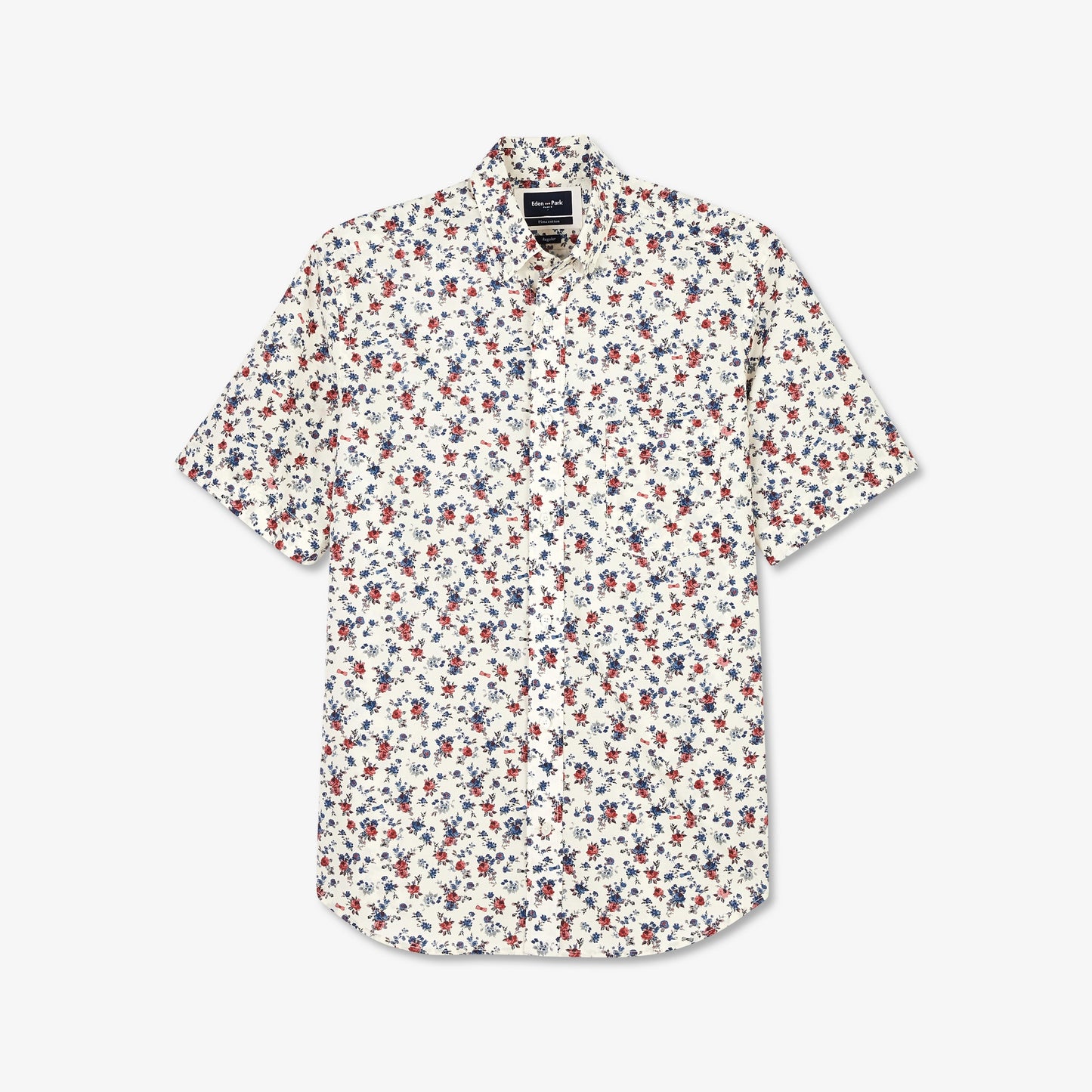 Pima cotton blouse with exclusive floral print