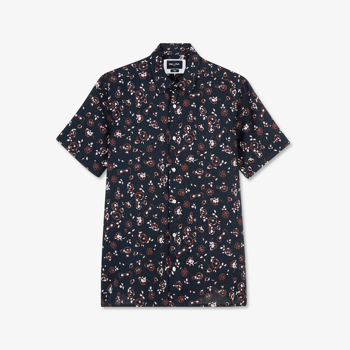 Linen blouse with an exclusive floral print