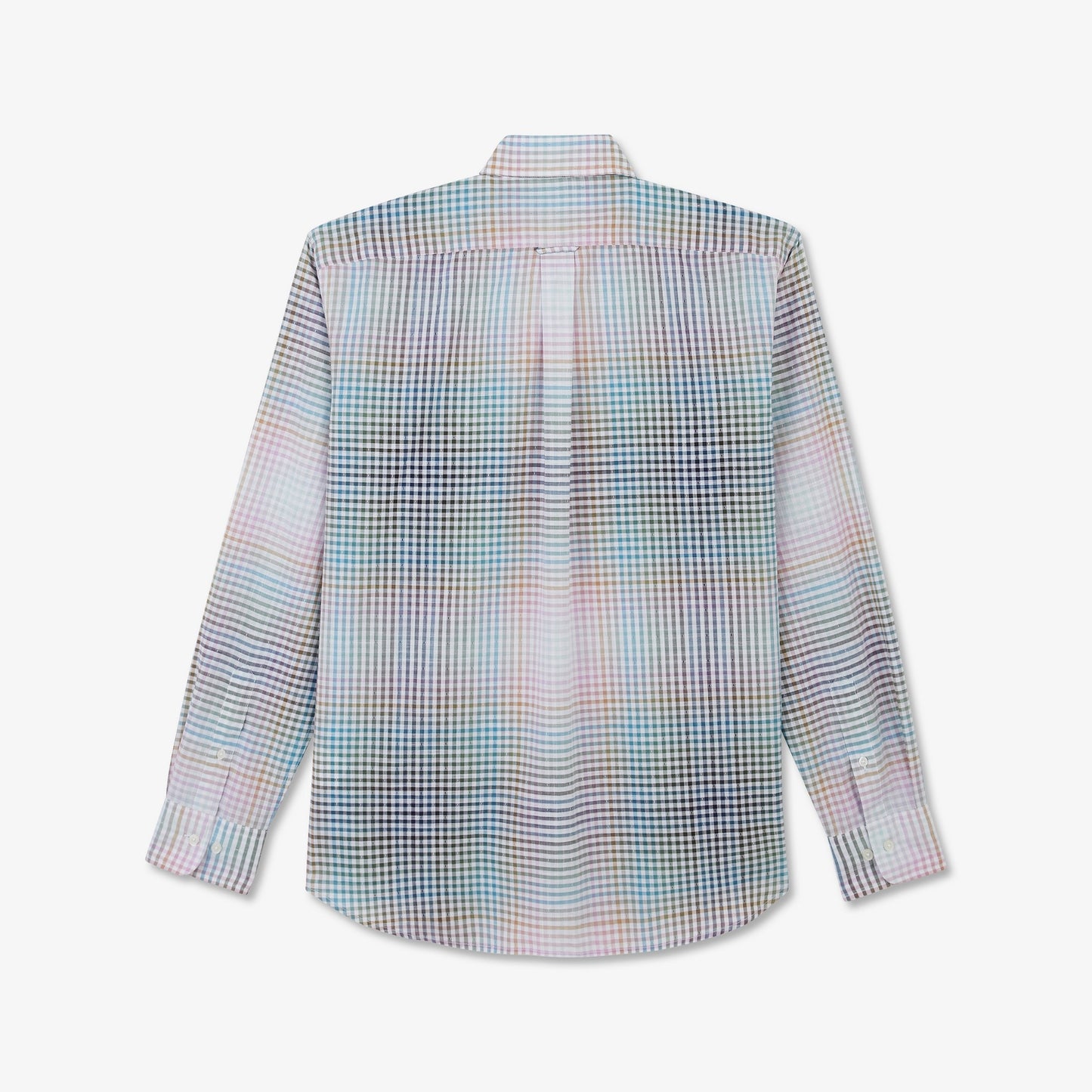 Chemise à carreaux tie and dye multicolore