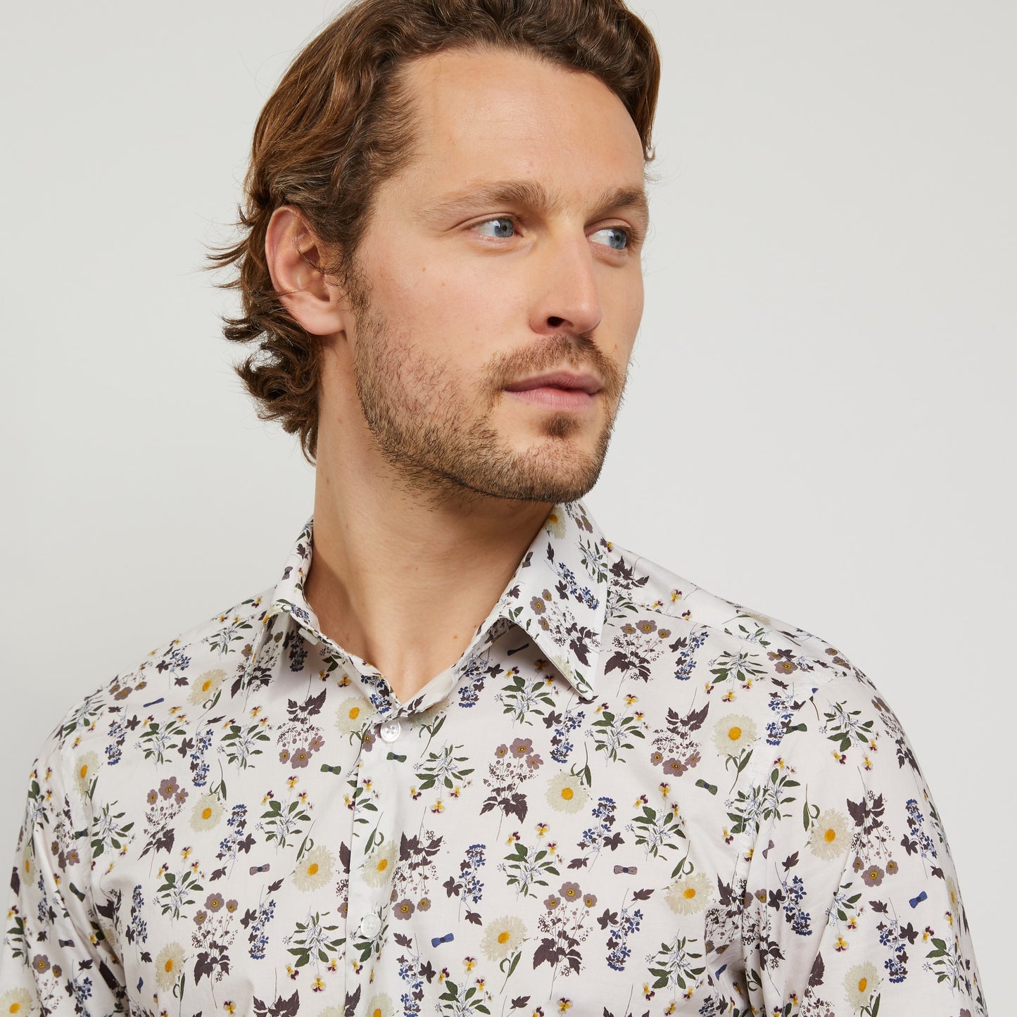 Chemise slim fit à imprimé fleuri