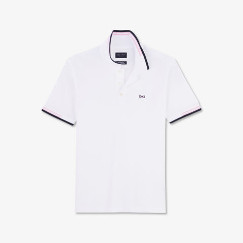 White polo with contrasting trims - Image 2