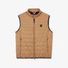 Beige sleeveless puffa jacket
