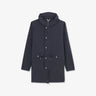 Parka bleu foncé mi-longue