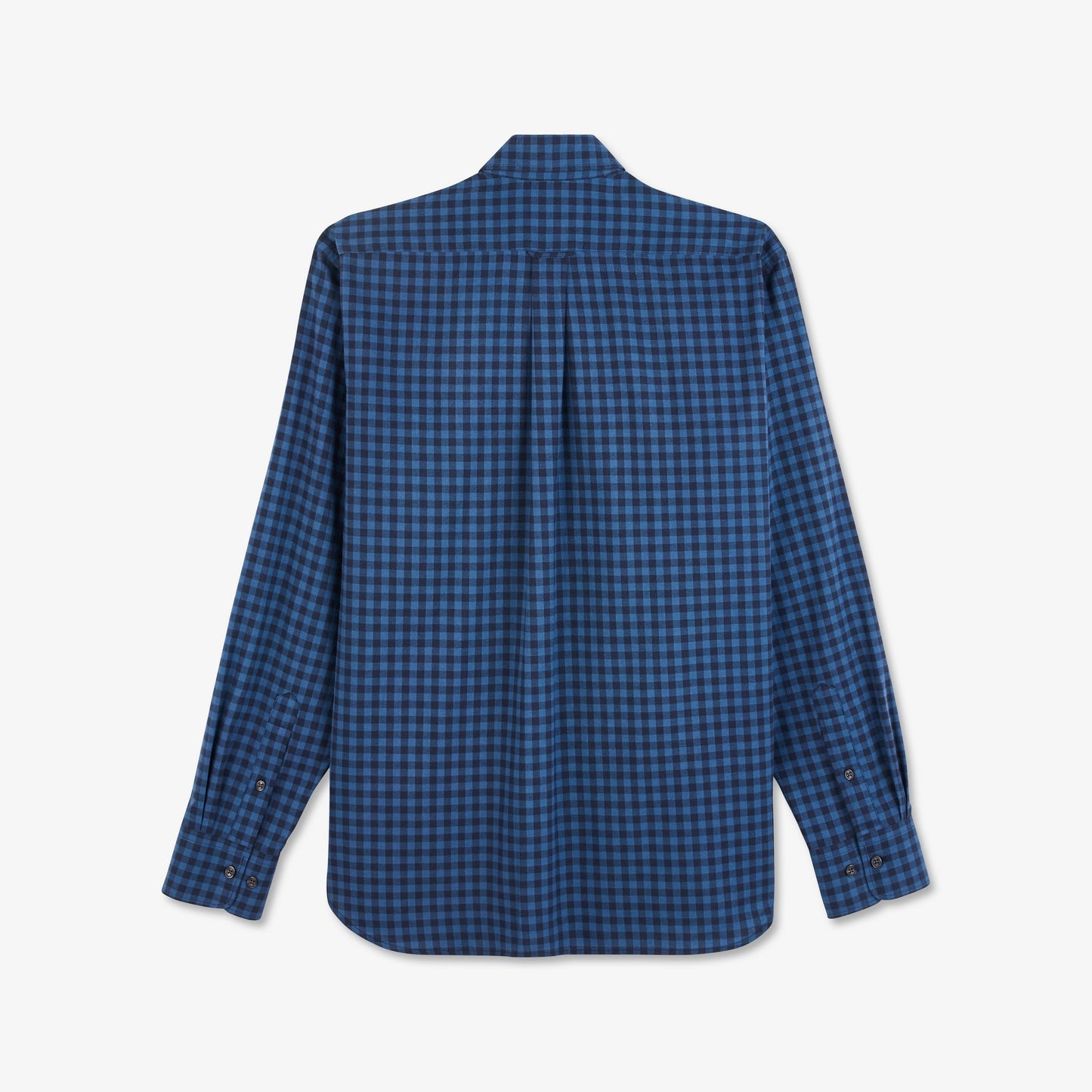 Blue checked shirt in cotton