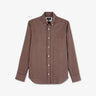 Brown checked shirt in cotton