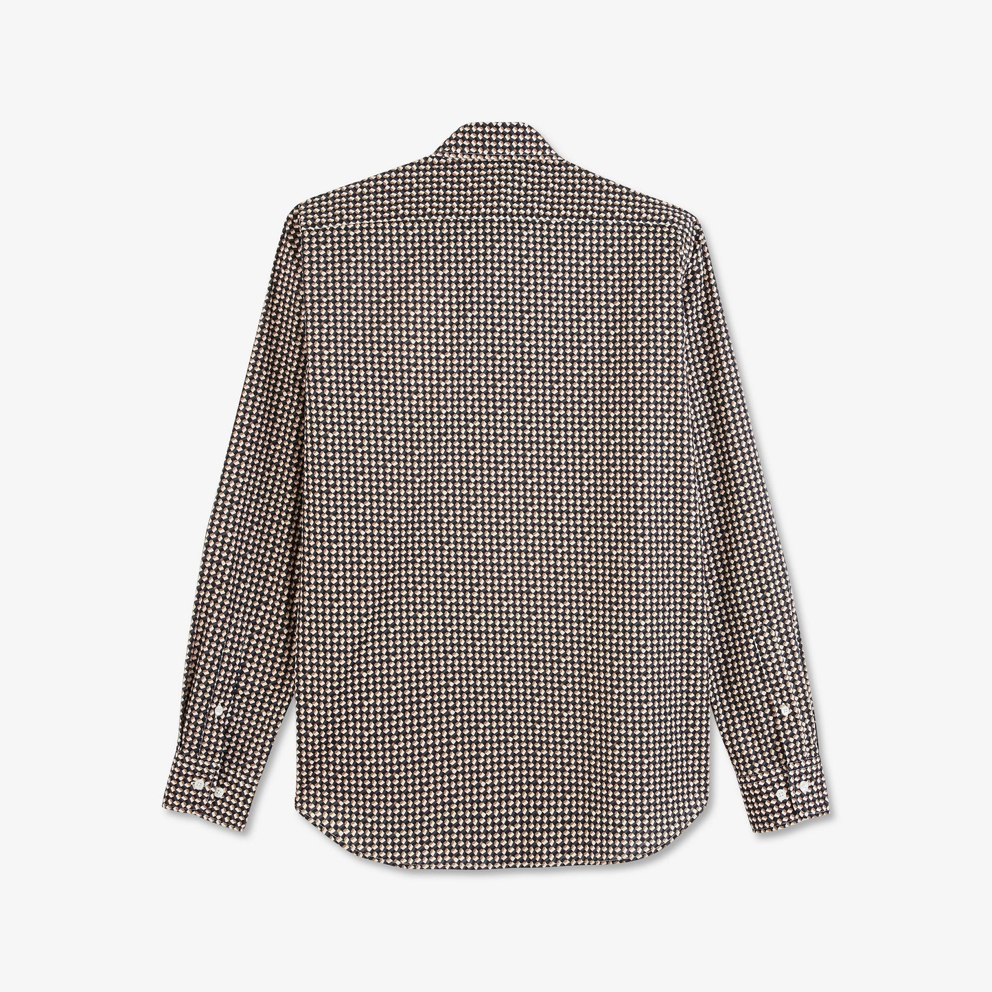 Chemise marron à motif rétro