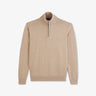 Cable knit jumper with trucker collar