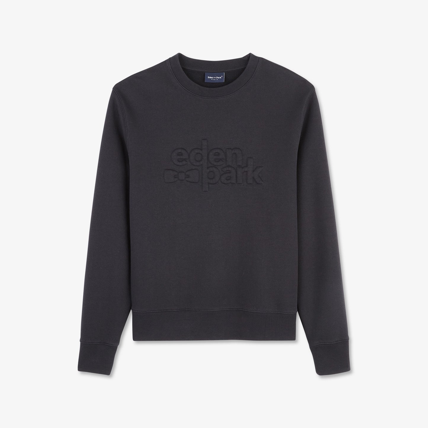 Sweat noir à logo embossé