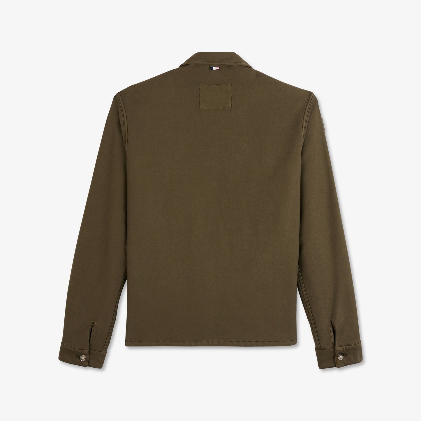 Khaki twill overshirt
